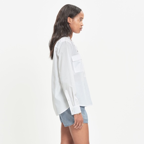 Madewell White Lace-Up Blouse - Picture 3 of 5